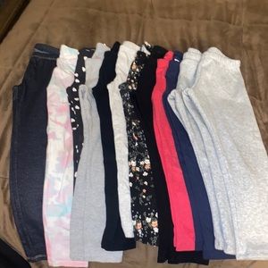 14 Pairs of Toddler girls leggings size 5T